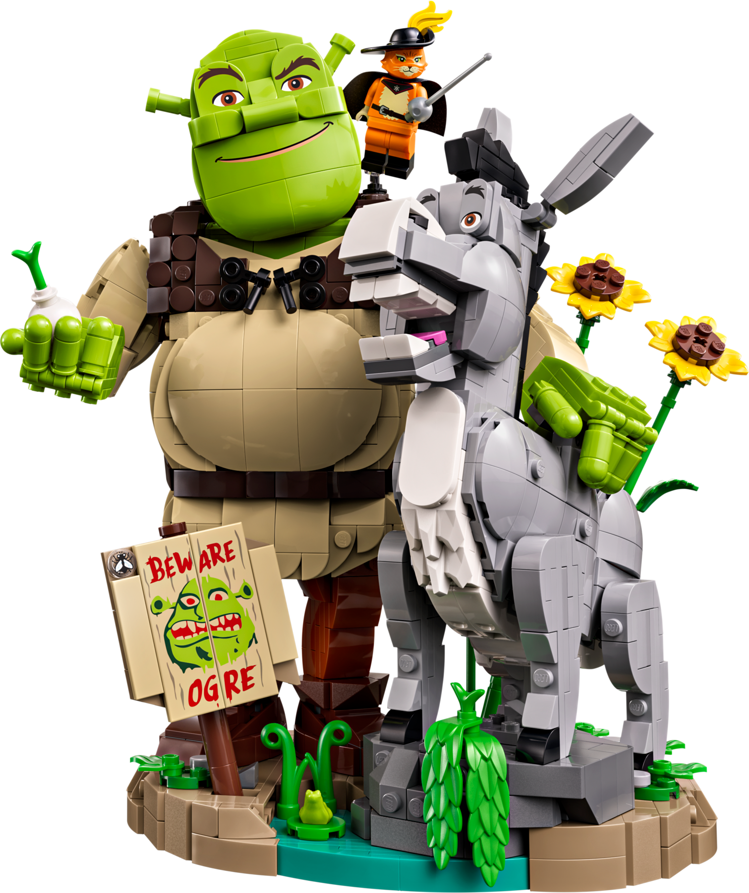 LEGO Shrek Donkey Puss in Boots model kit (British brand)