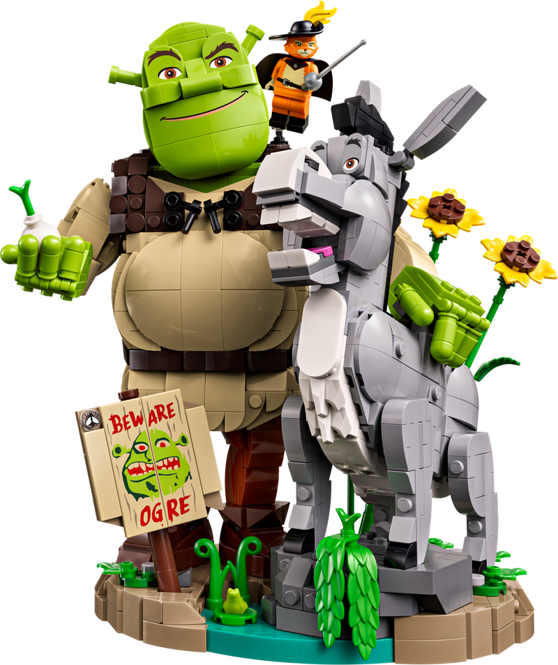 LEGO Shrek Donkey Puss in Boots model kit (British brand)