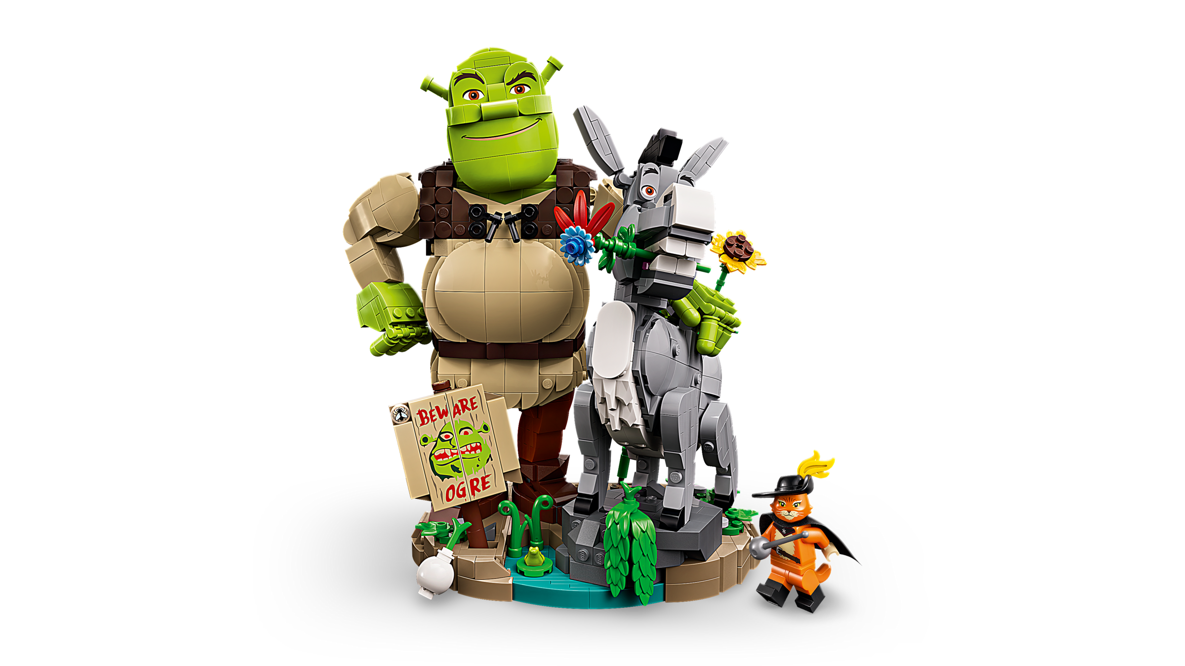 LEGO Shrek Donkey Puss in Boots model kit (British brand)
