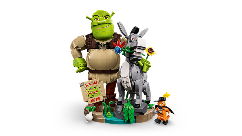 LEGO Shrek Donkey Puss in Boots model kit (British brand)
