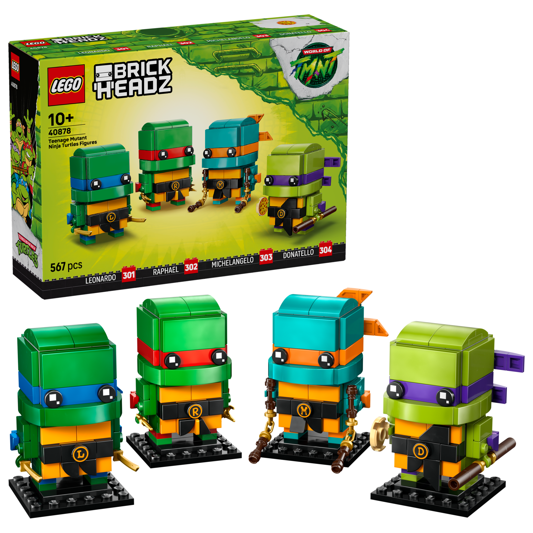 LEGO TMNT BrickHeadz figures set 567 pieces (British brand)