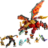 LEGO NINJAGO Wyldfyre's Transforming Dragon Mech building set - British product