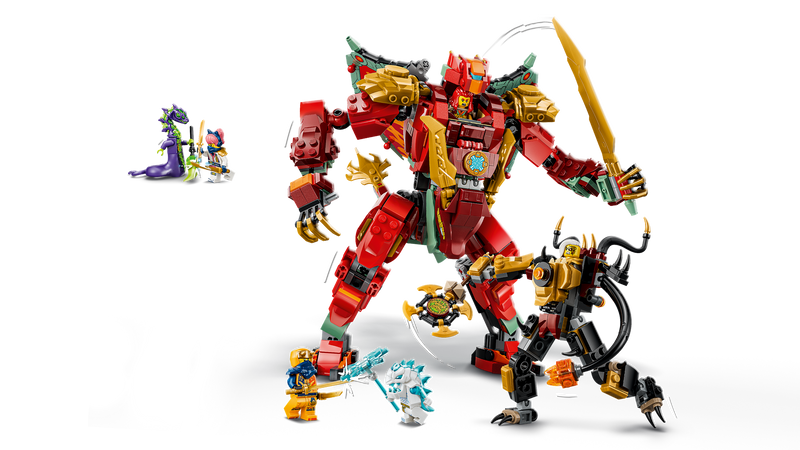 LEGO NINJAGO Wyldfyre's Transforming Dragon Mech building set - British product