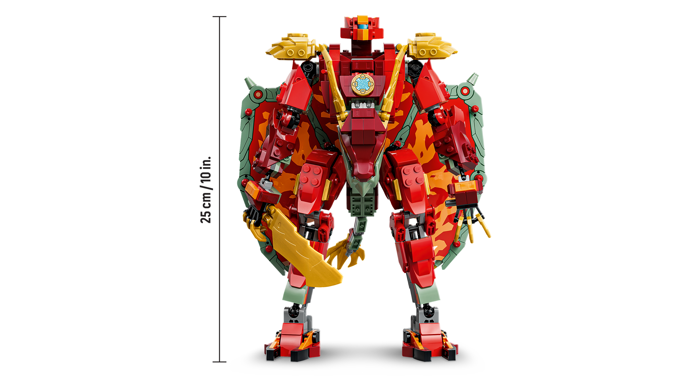 LEGO NINJAGO Wyldfyre's Transforming Dragon Mech building set - British product