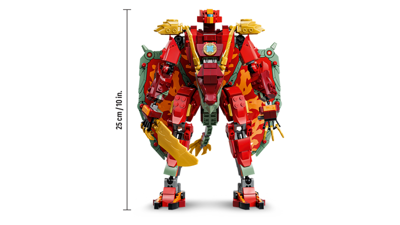 LEGO NINJAGO Wyldfyre's Transforming Dragon Mech building set - British product