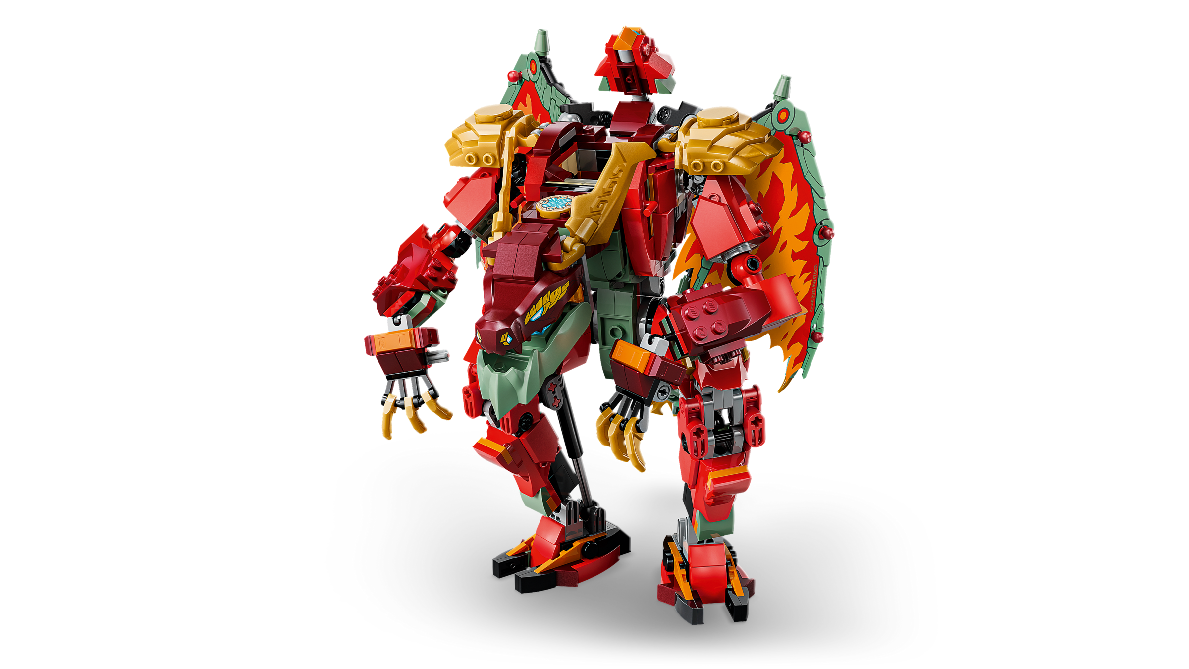 LEGO NINJAGO Wyldfyre's Transforming Dragon Mech building set - British product