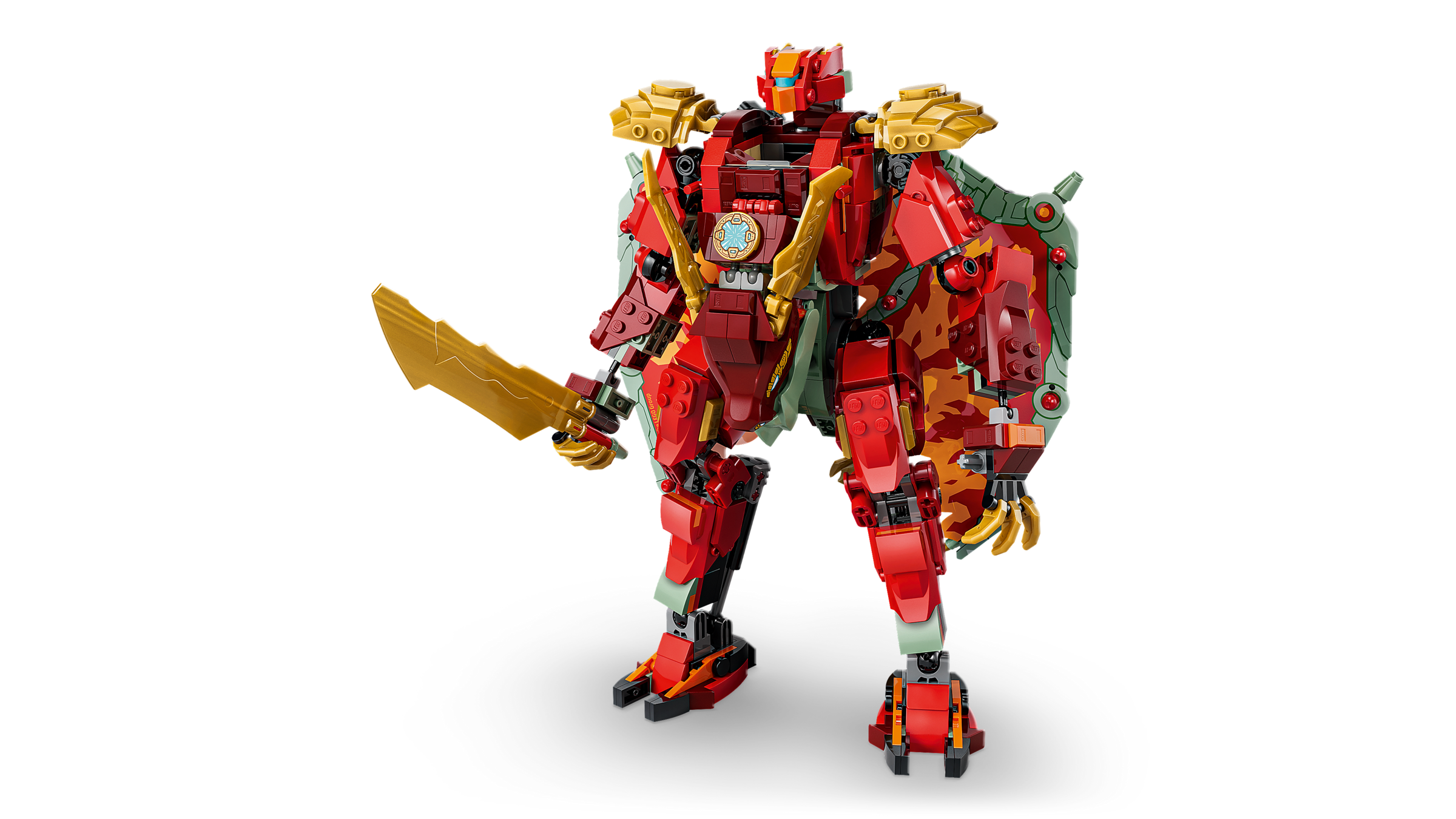 LEGO NINJAGO Wyldfyre's Transforming Dragon Mech building set - British product