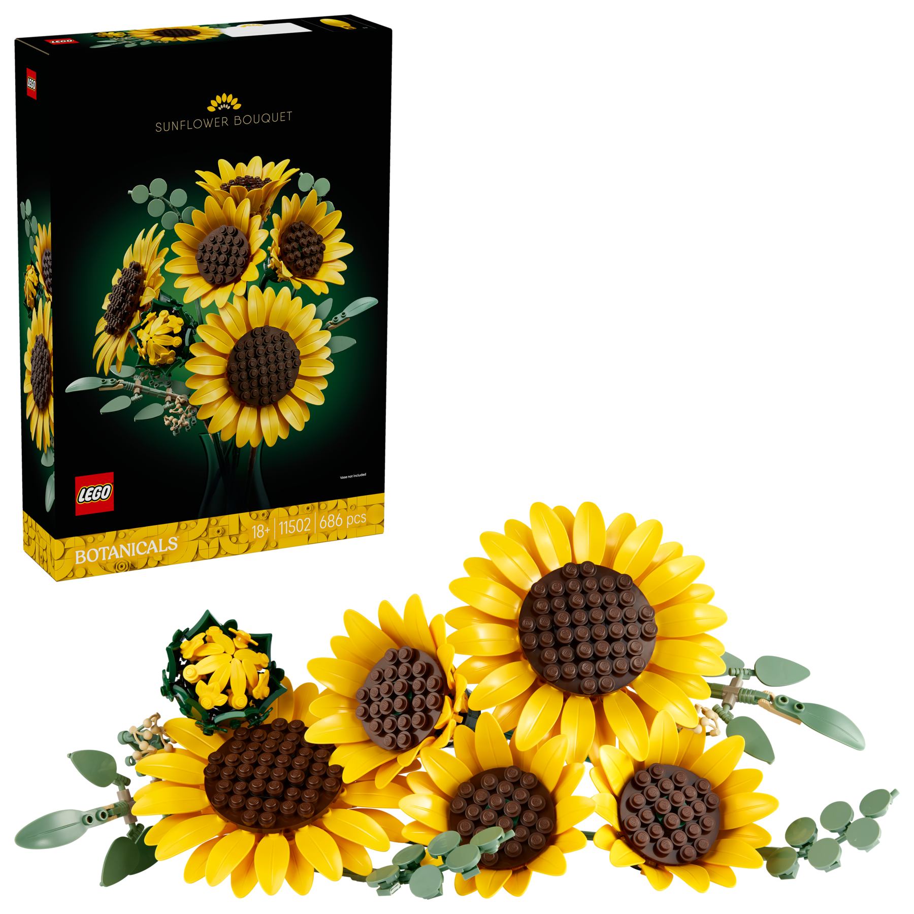 LEGO Sunflower Bouquet flower building set 686 pieces (British brand)