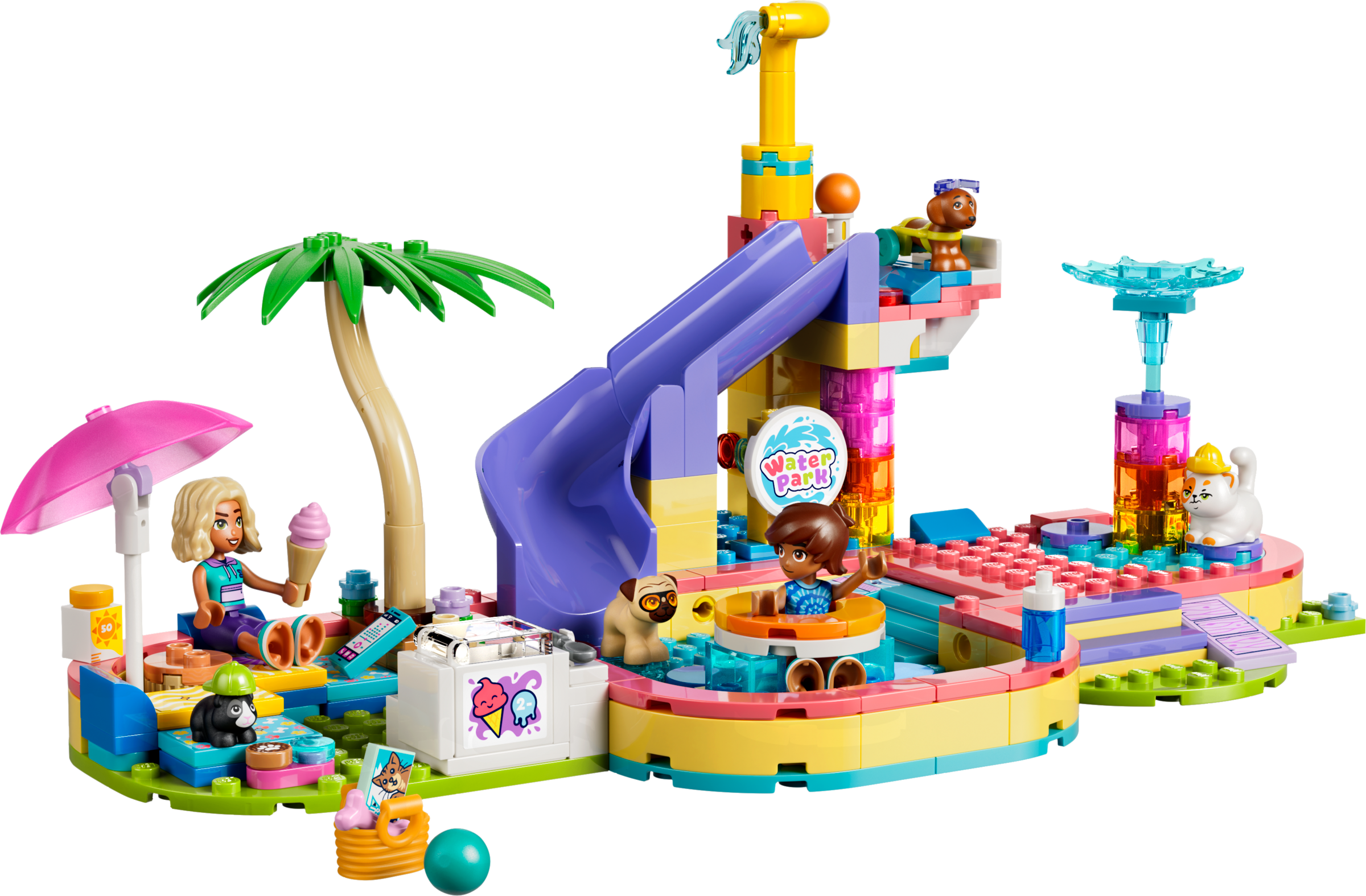 LEGO Friends Fun Water Park Day playset with pets - British product