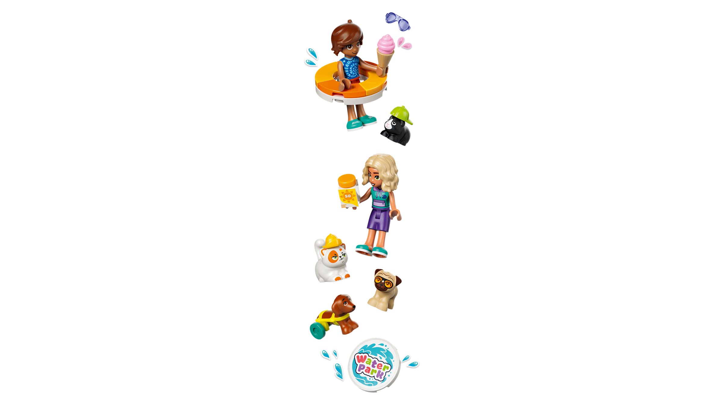 LEGO Friends Fun Water Park Day playset with pets - British product