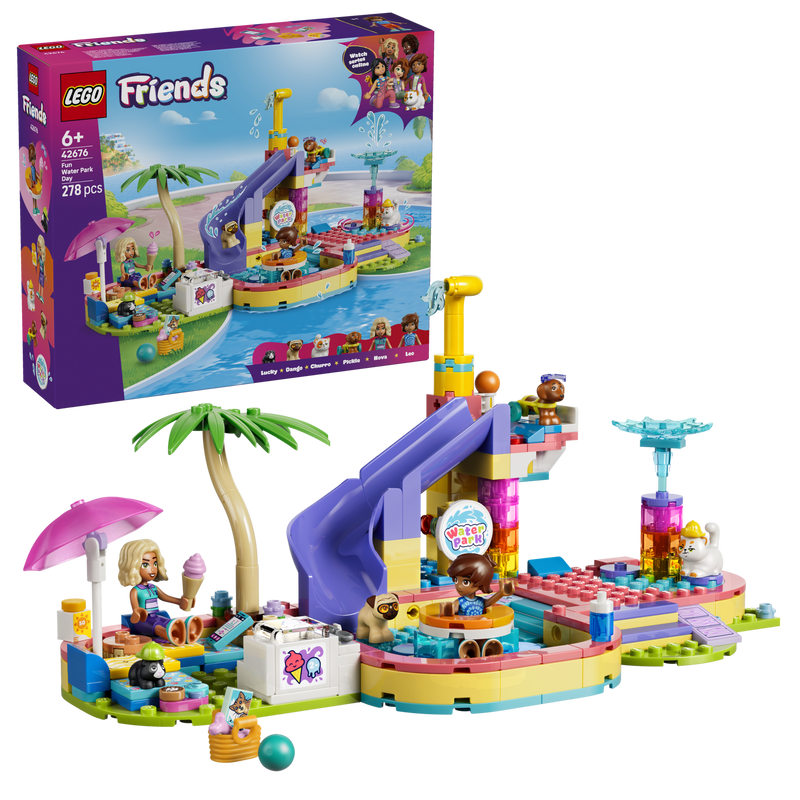 LEGO Friends Fun Water Park Day playset with pets - British product