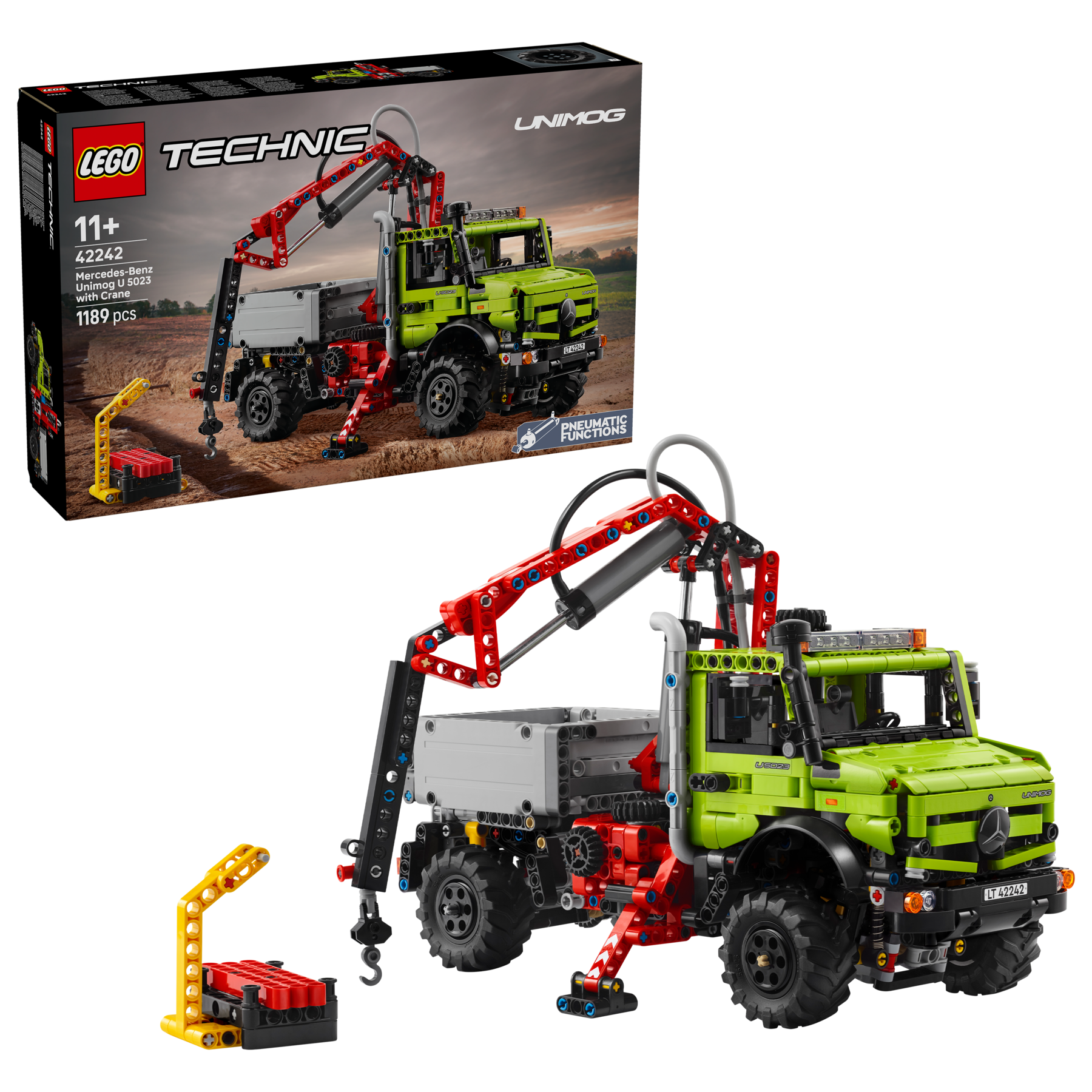 LEGO Technic Mercedes-Benz Unimog with crane building toy - British product