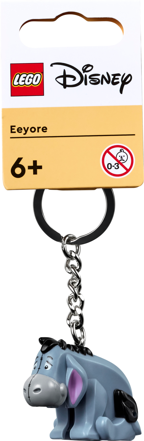 LEGO Disney Eeyore keyring with metal chain 8 cm - British product