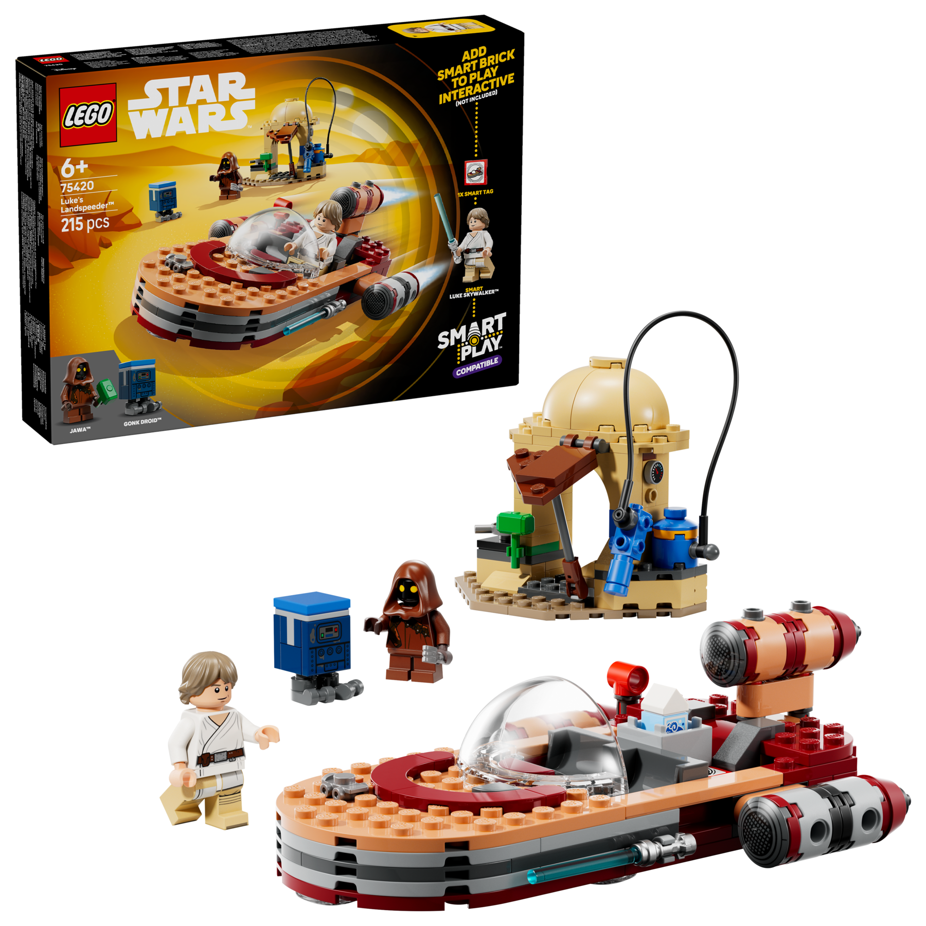 LEGO Star Wars Luke's Landspeeder building toy set 215 pieces, UK version