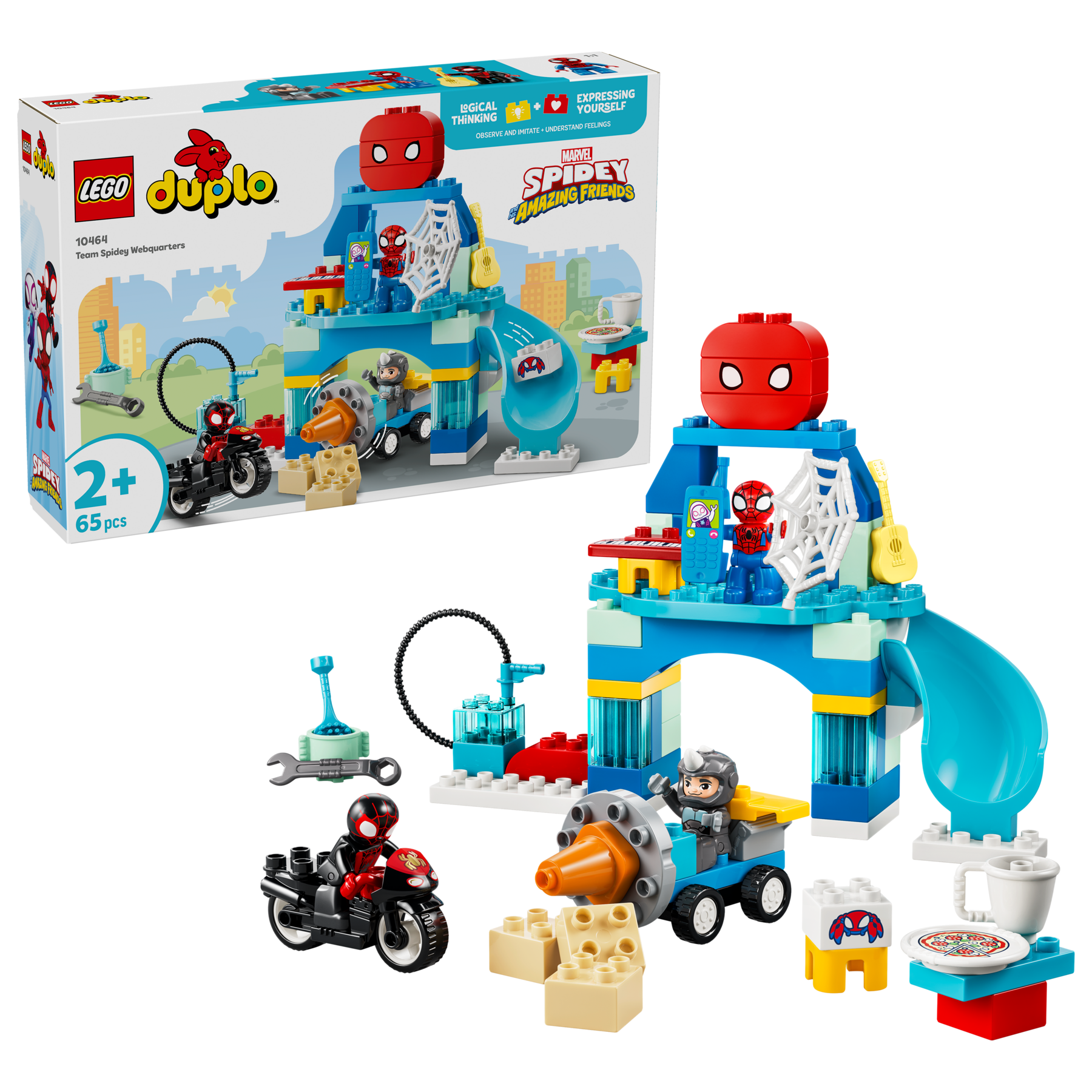 LEGO Duplo Marvel Team Spidey Webquarters building toy set, UK version