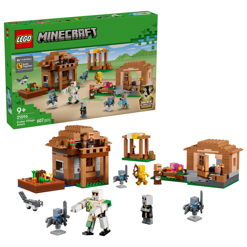 LEGO Minecraft Evoker Village Attack set 607 pieces - British product