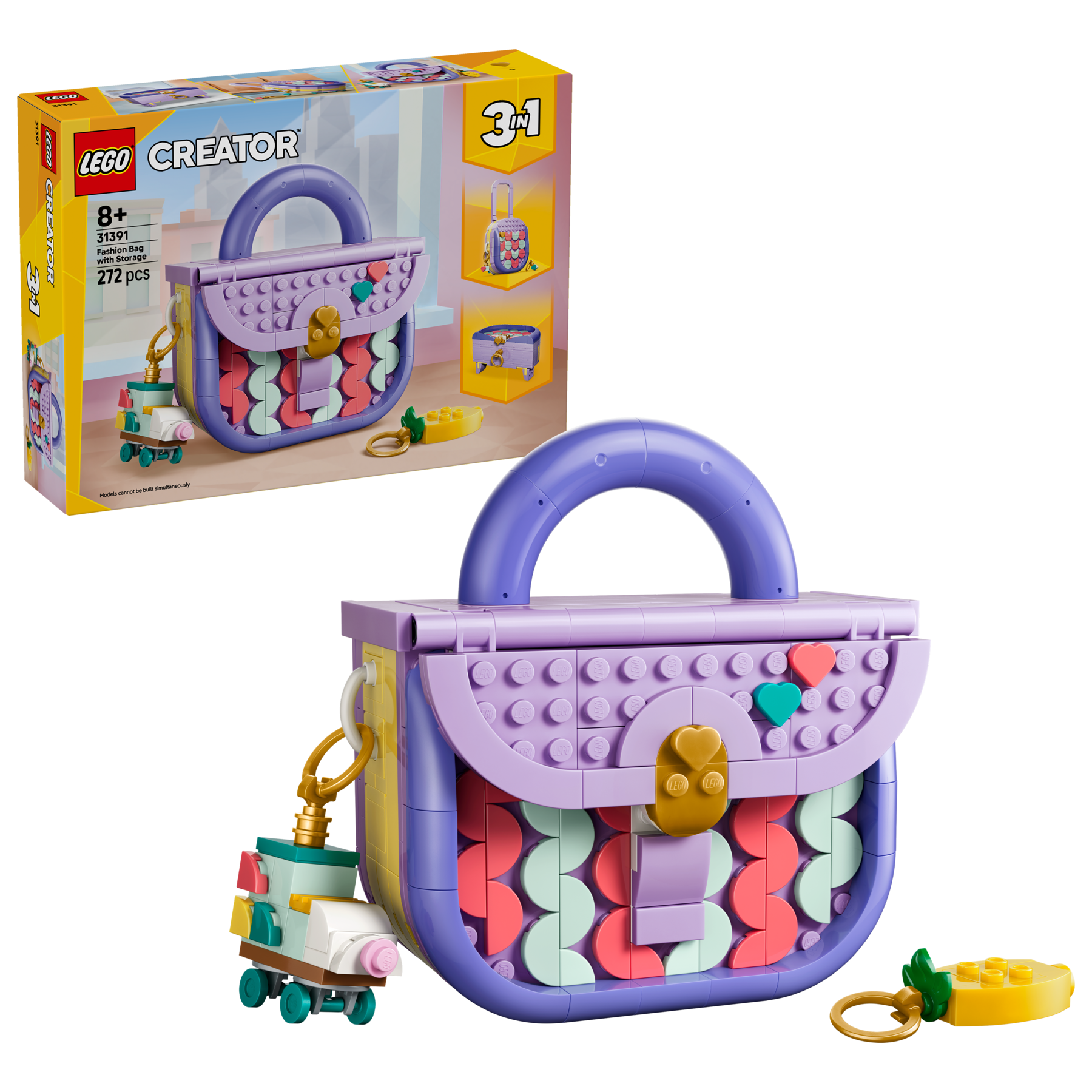 LEGO Creator 3-in-1 Art Fashion Bag with Storage toy set, UK version
