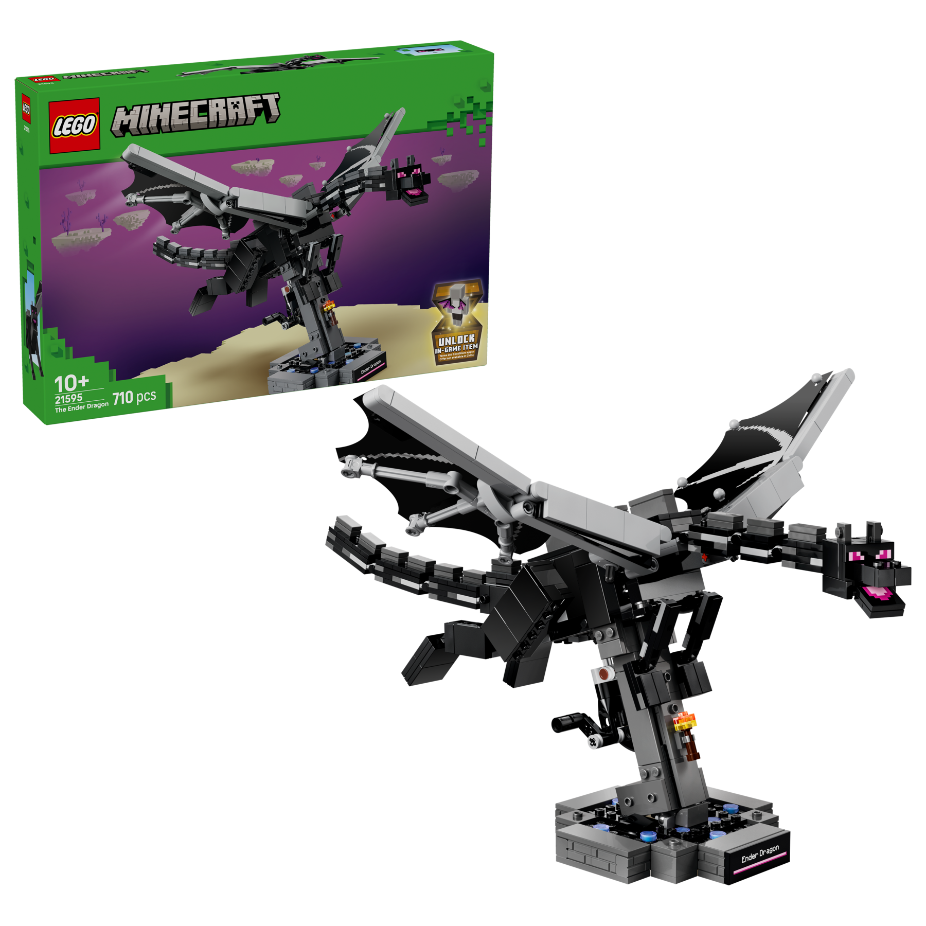 Minecraft Ender Dragon building toy 710 pieces, imported from the UK