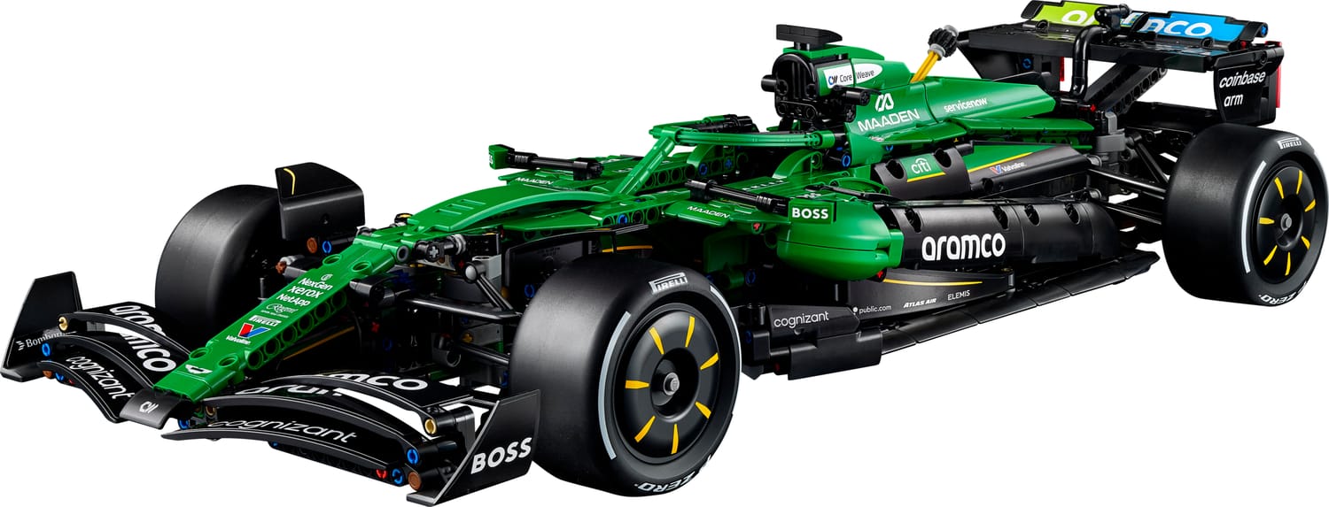 LEGO Technic Aston Martin AMR25 F1 car model 1:8 scale, UK version