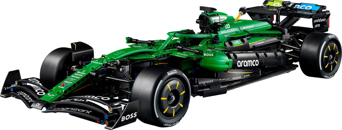 LEGO Technic Aston Martin AMR25 F1 car model 1:8 scale, UK version