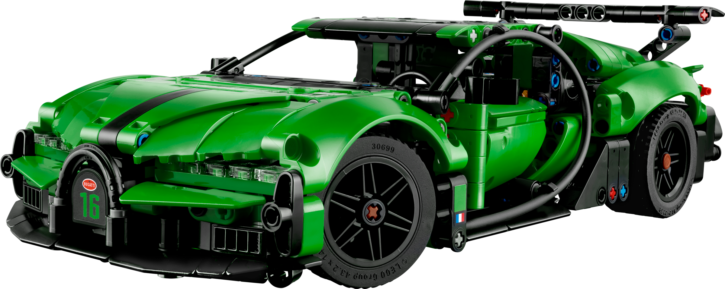 LEGO Technic green Bugatti Chiron Pur Sport hypercar 771 pieces, UK version