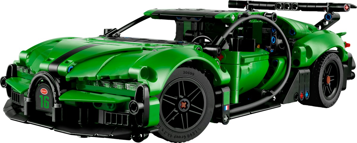 LEGO Technic green Bugatti Chiron Pur Sport hypercar 771 pieces, UK version