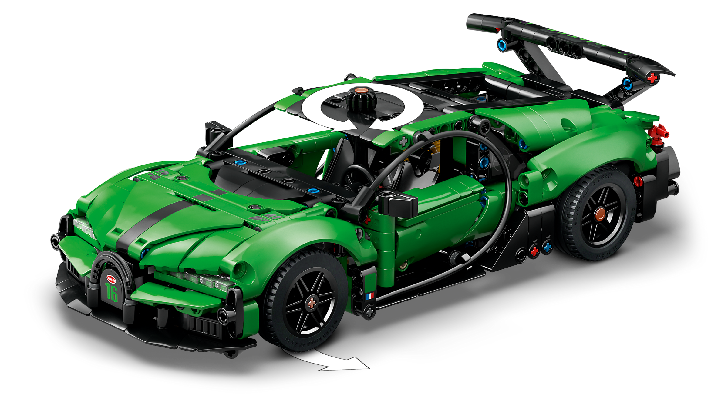 LEGO Technic green Bugatti Chiron Pur Sport hypercar 771 pieces, UK version