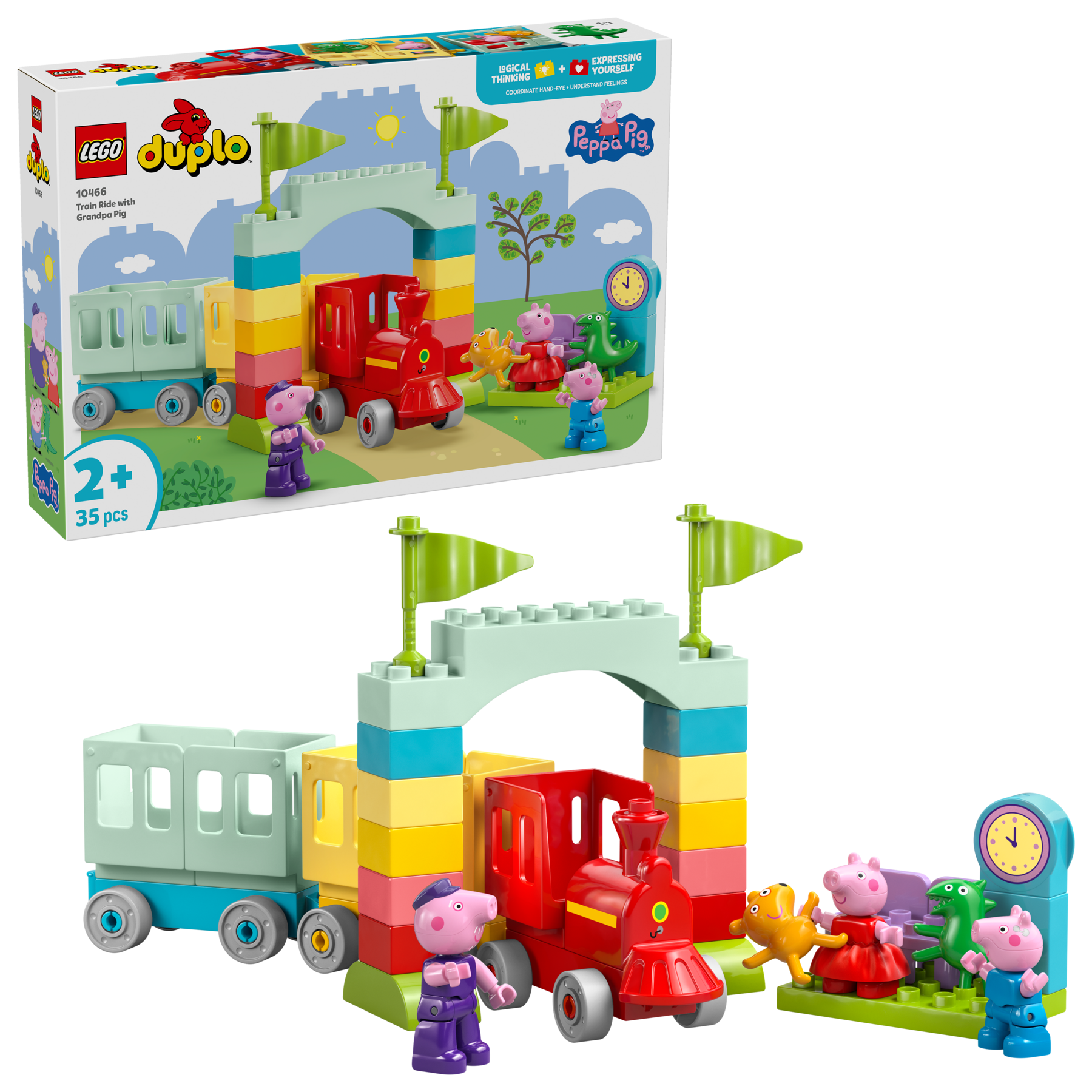 LEGO DUPLO Peppa Pig train set Train Ride with Grandpa Pig 35 pieces - British product