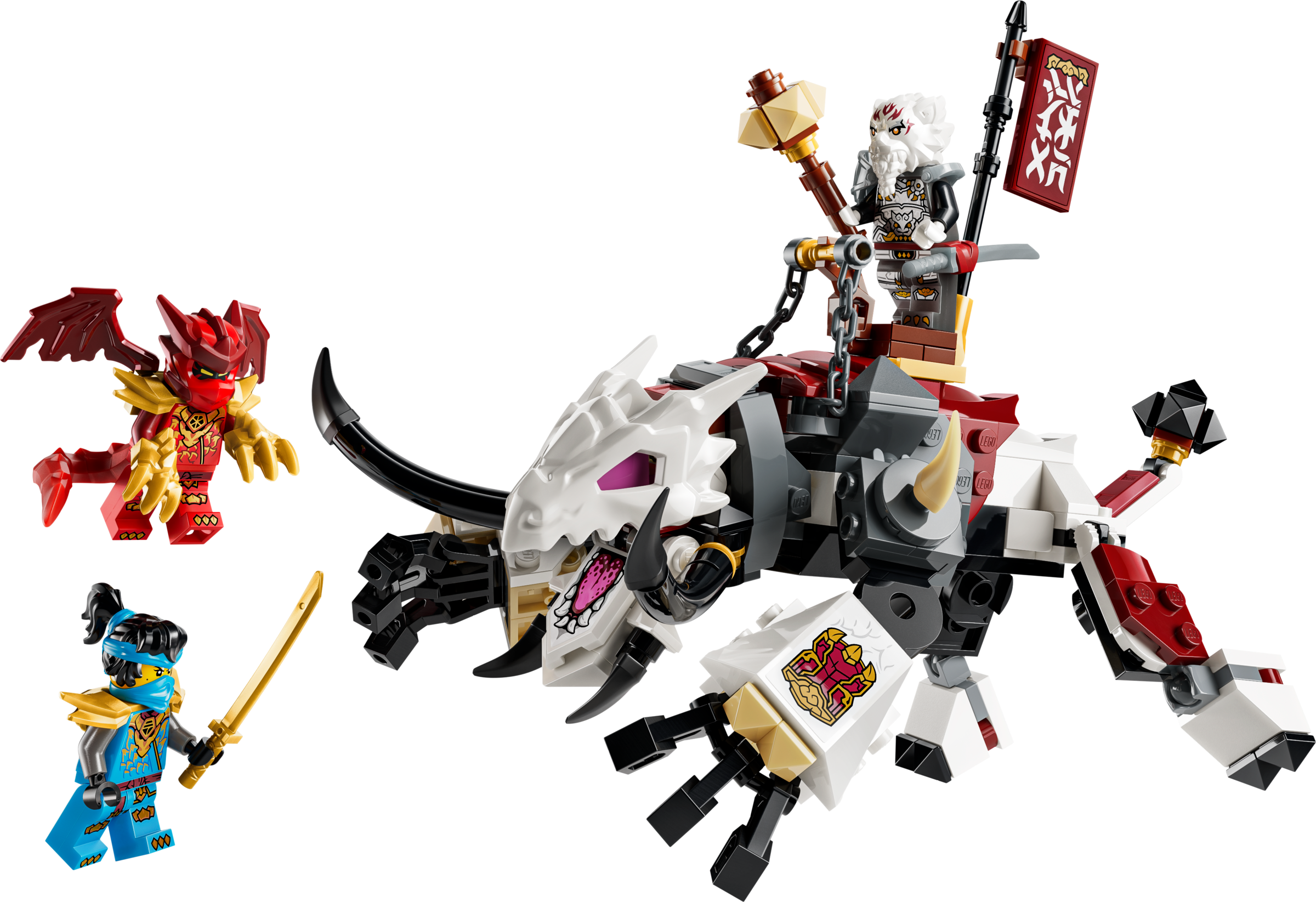LEGO NINJAGO Zilvar and Grimtak dragon beast building set, imported from the UK