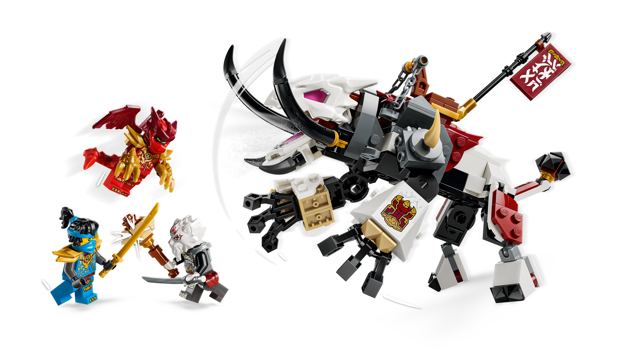 LEGO NINJAGO Zilvar and Grimtak dragon beast building set, imported from the UK