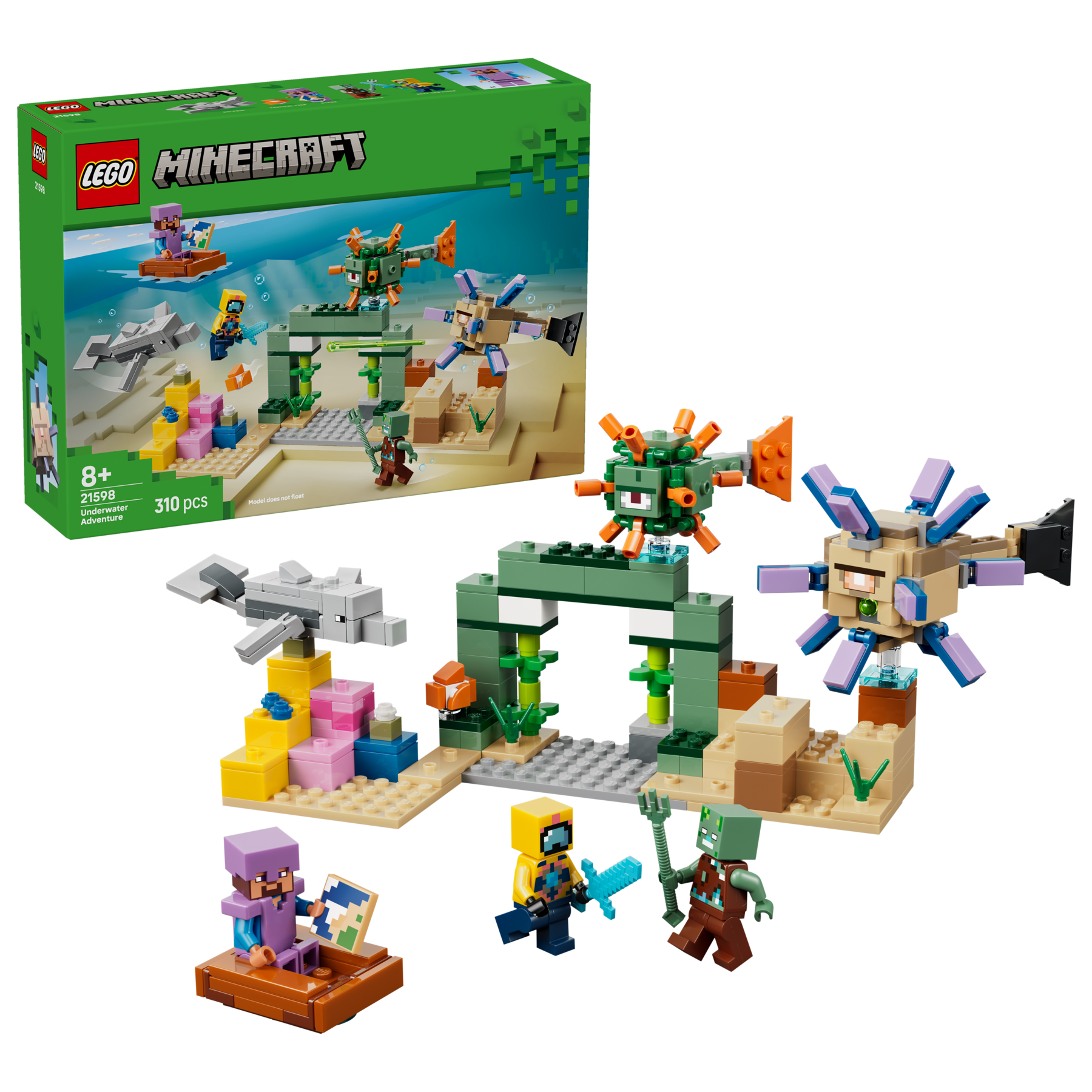 LEGO Minecraft Underwater Adventure building set 310 pieces - British product
