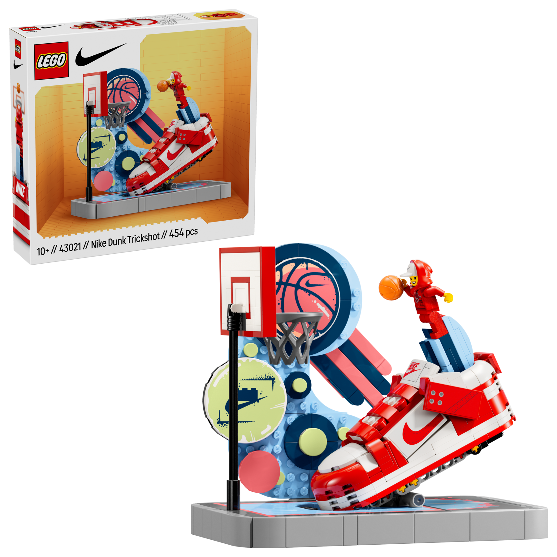 LEGO Nike Dunk Trickshot 454 Pieces model, imported from the UK