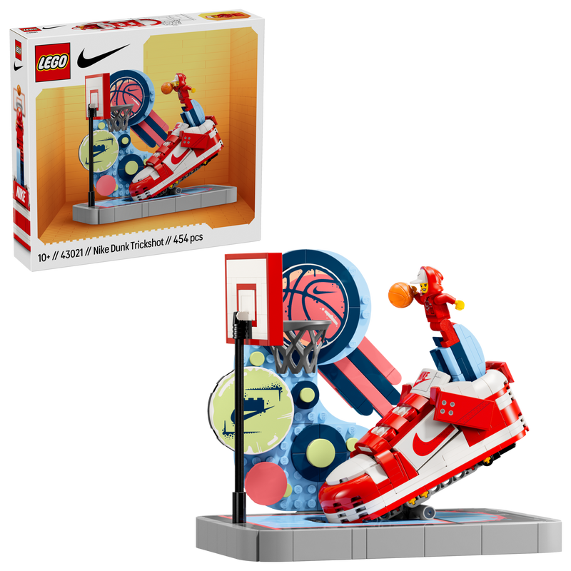 LEGO Nike Dunk Trickshot 454 Pieces model, imported from the UK
