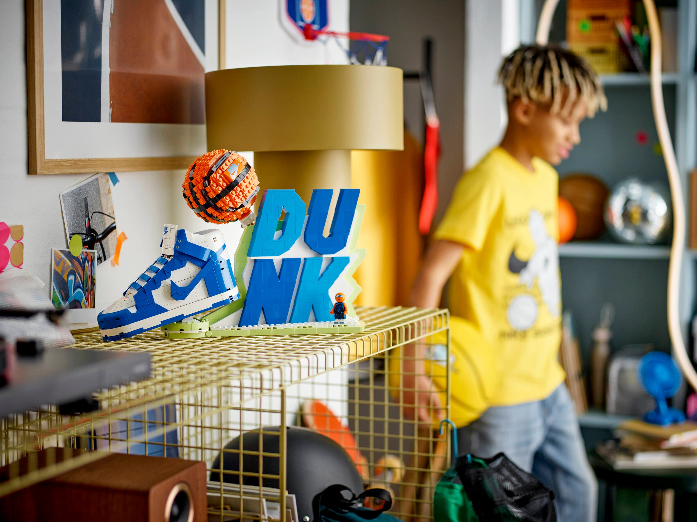 Nike Dunk x LEGO Set display model imported from the UK