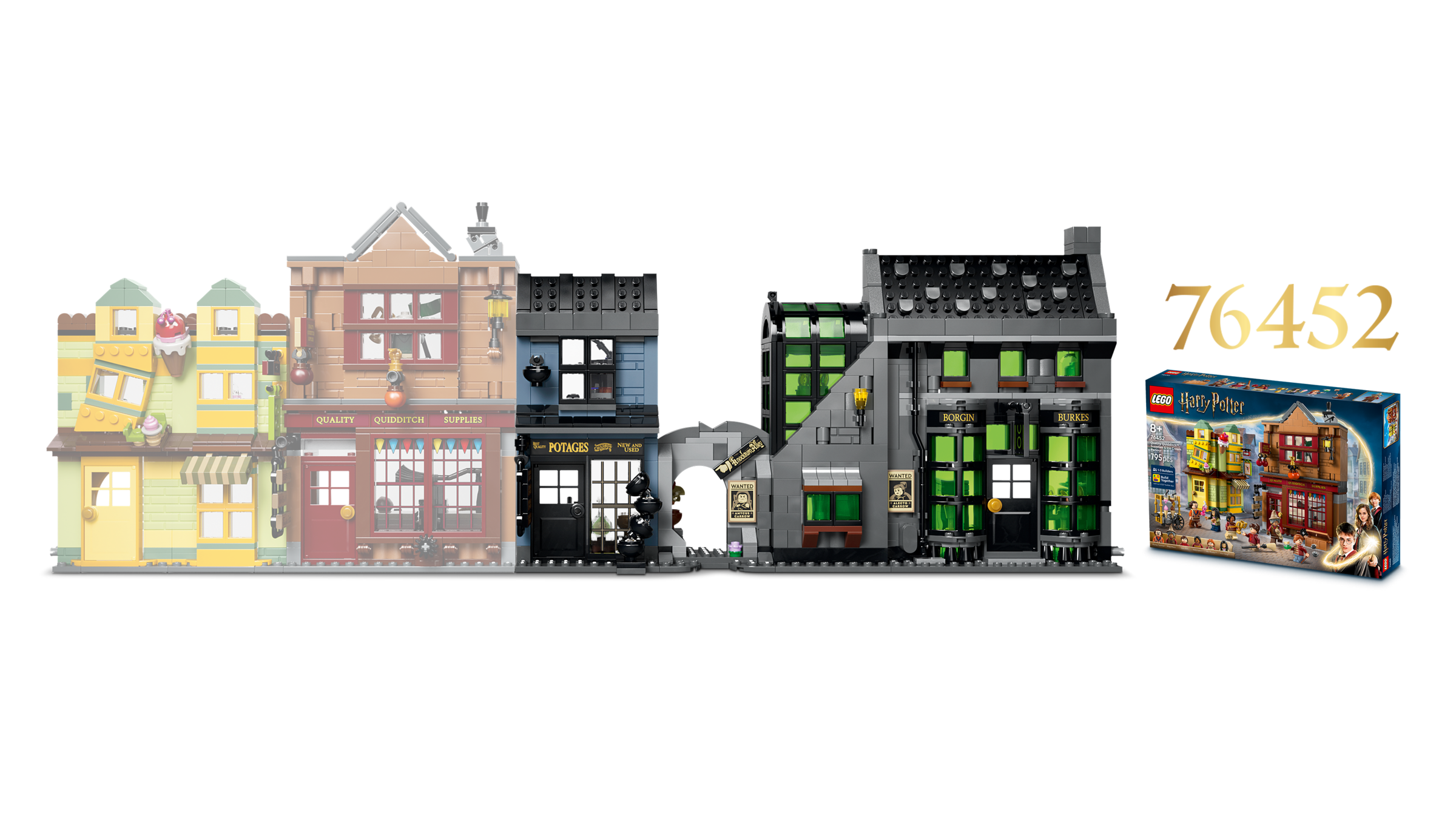LEGO Harry Potter Knockturn Alley Wizarding Shops building set (British brand)