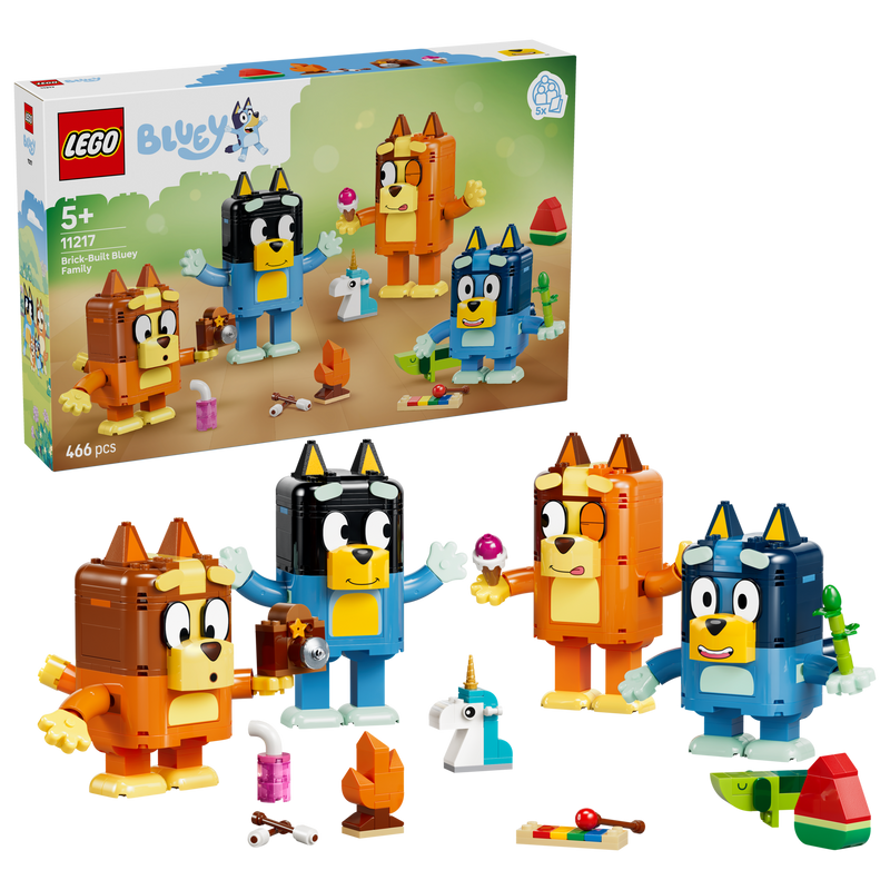 LEGO Bluey Family 466 piece set, imported from the UK