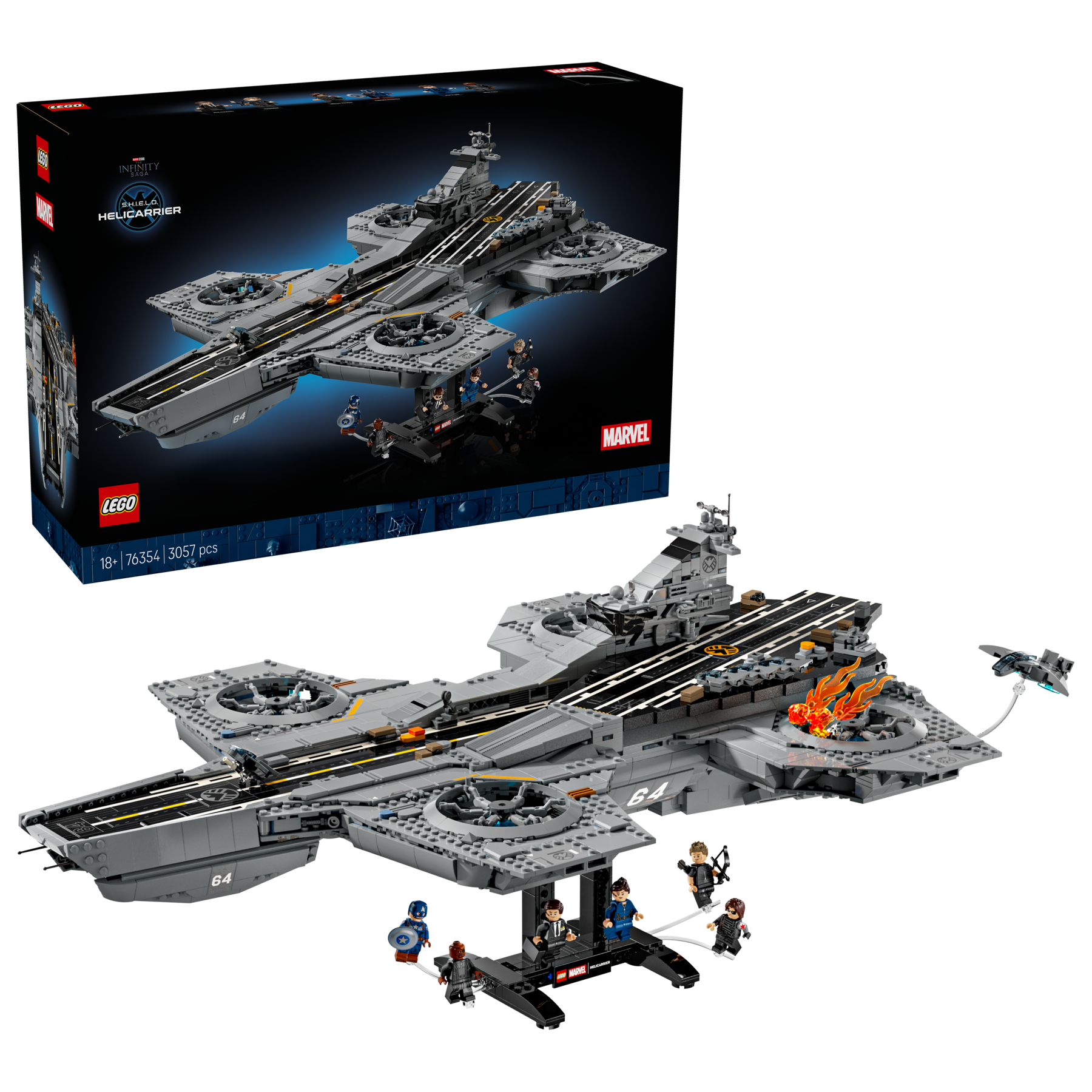 LEGO Marvel S.H.I.E.L.D. Helicarrier building set 3,057 pieces, UK version