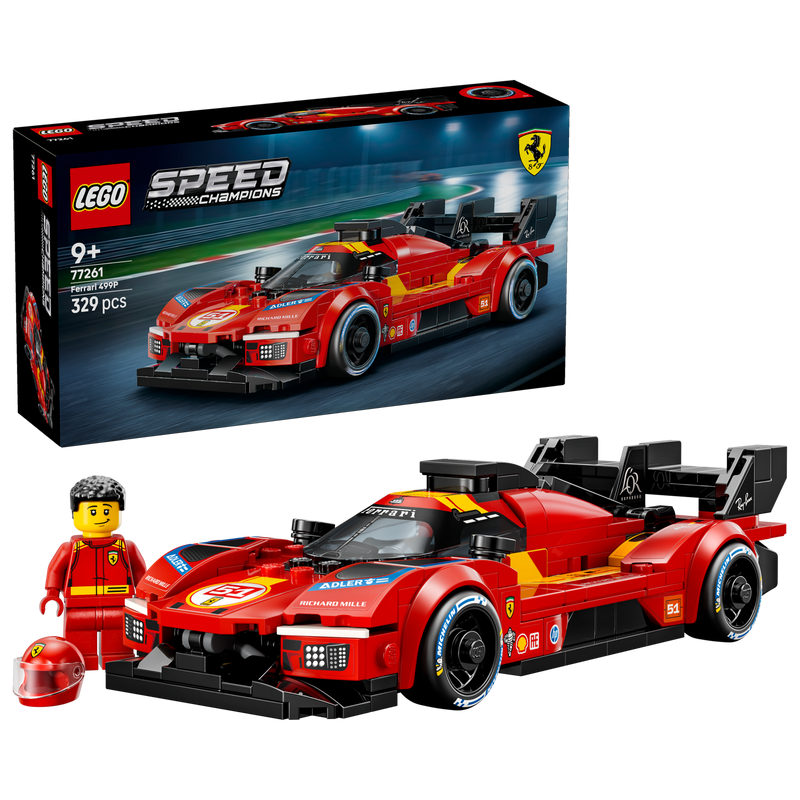 LEGO Speed Champions Ferrari 499P race car model 329 pieces imported from the UK