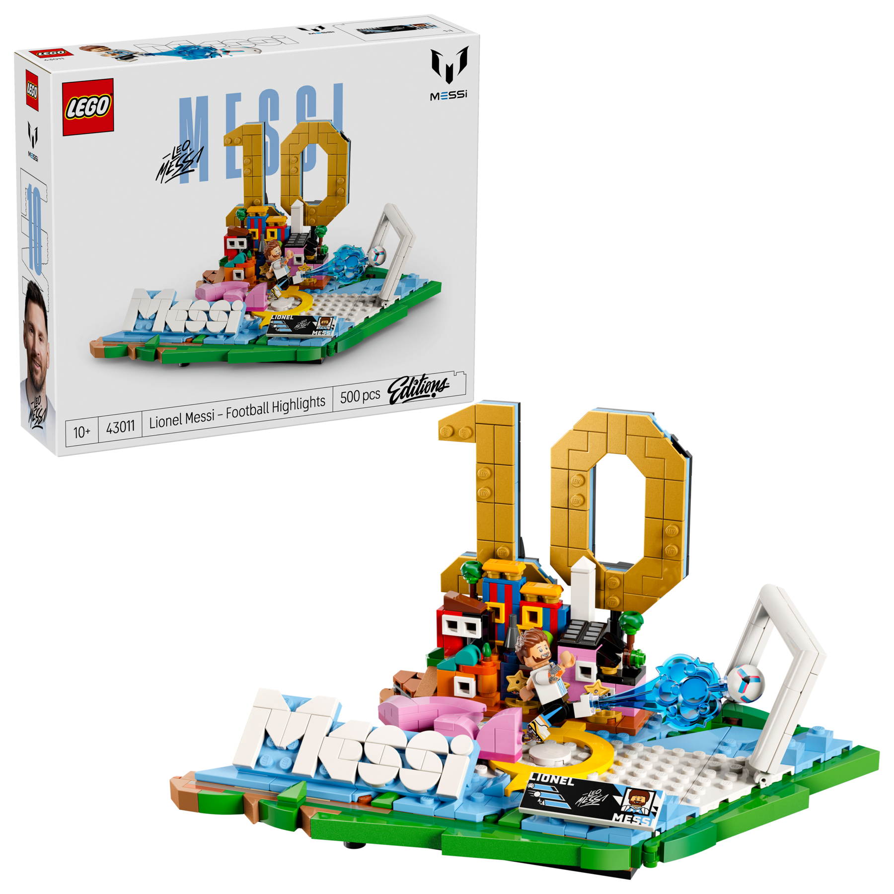 LEGO Lionel Messi Football Highlights building set 500 pieces, imported from the UK