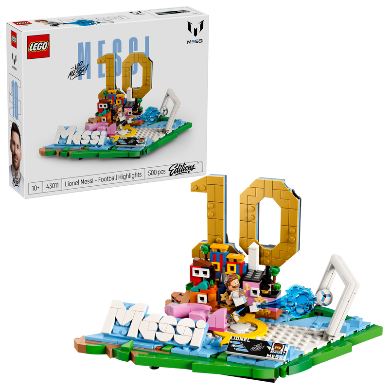 LEGO Lionel Messi Football Highlights building set 500 pieces, imported from the UK