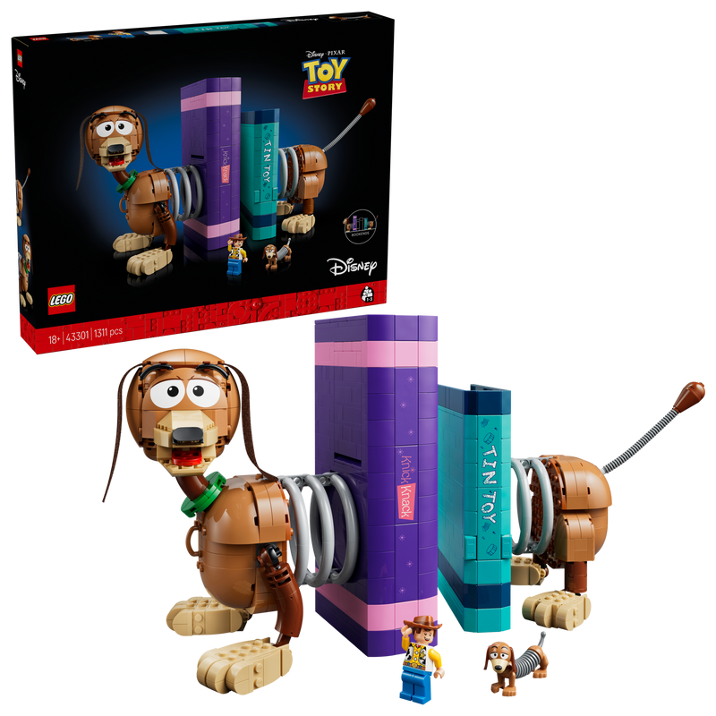 LEGO Toy Story Slinky Dog Bookends building set 43301, UK version