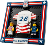 LEGO US soccer jersey building set 43033, imported from the UK