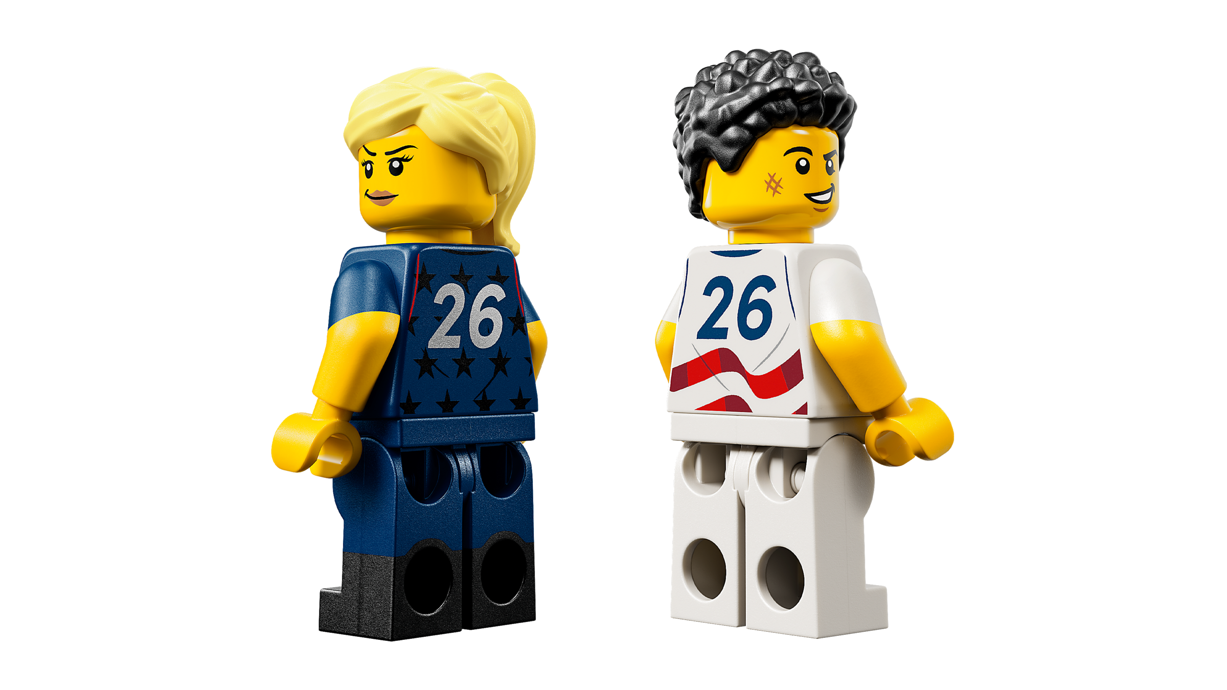 LEGO US soccer jersey building set 43033, imported from the UK
