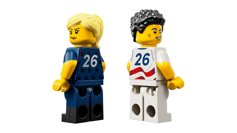 LEGO US soccer jersey building set 43033, imported from the UK