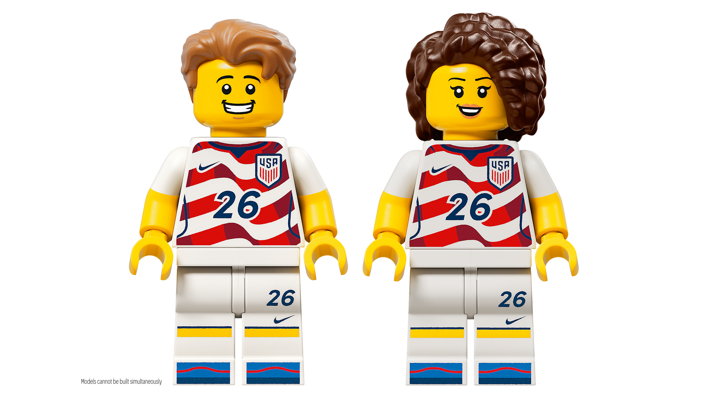 LEGO US soccer jersey building set 43033, imported from the UK