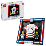 LEGO US soccer jersey building set 43033, imported from the UK