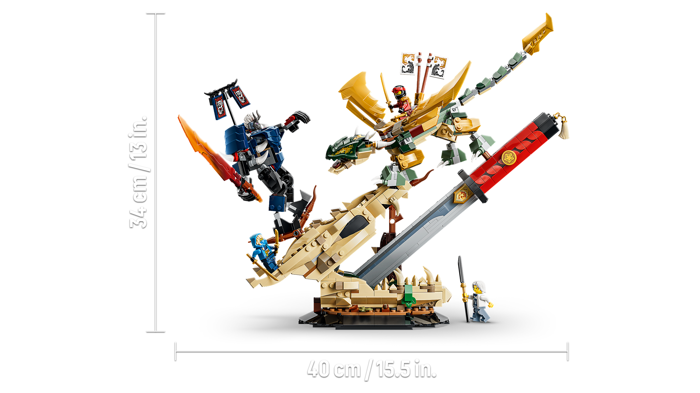 LEGO NINJAGO Battle at the Dragon's Blade 1016-piece building set (British brand)