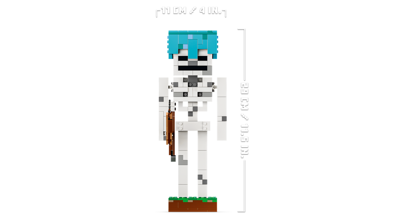LEGO Minecraft Skeleton building set with bow and arrow 502 pieces (British brand)
