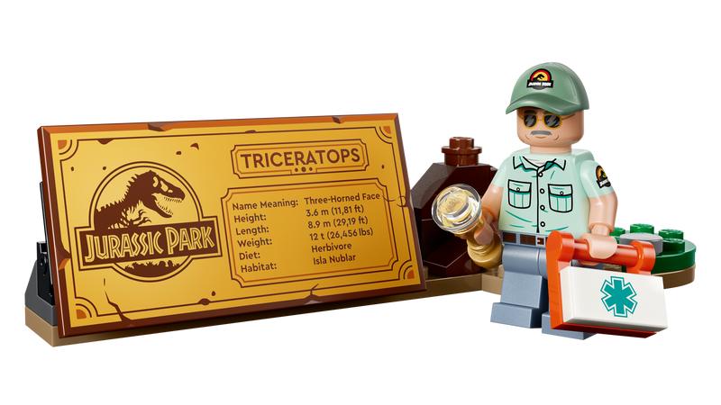 LEGO Triceratops fossil skeleton model, imported from the UK