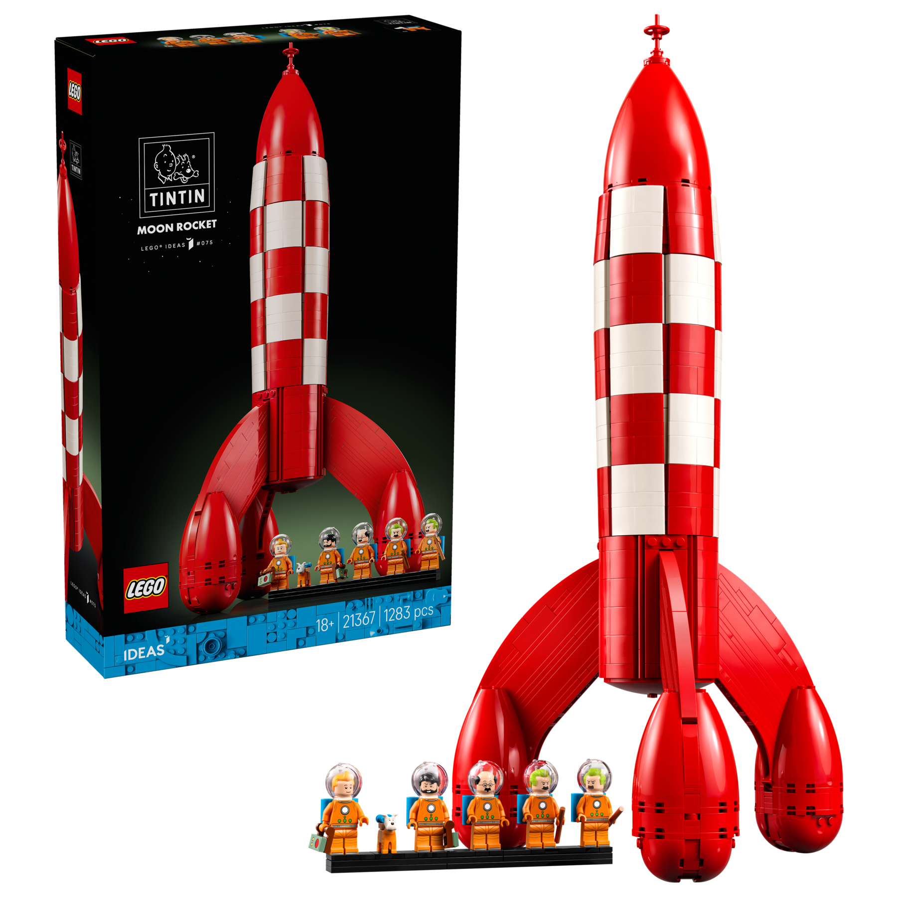 Tintin LEGO Ideas Moon Rocket 21367, UK version